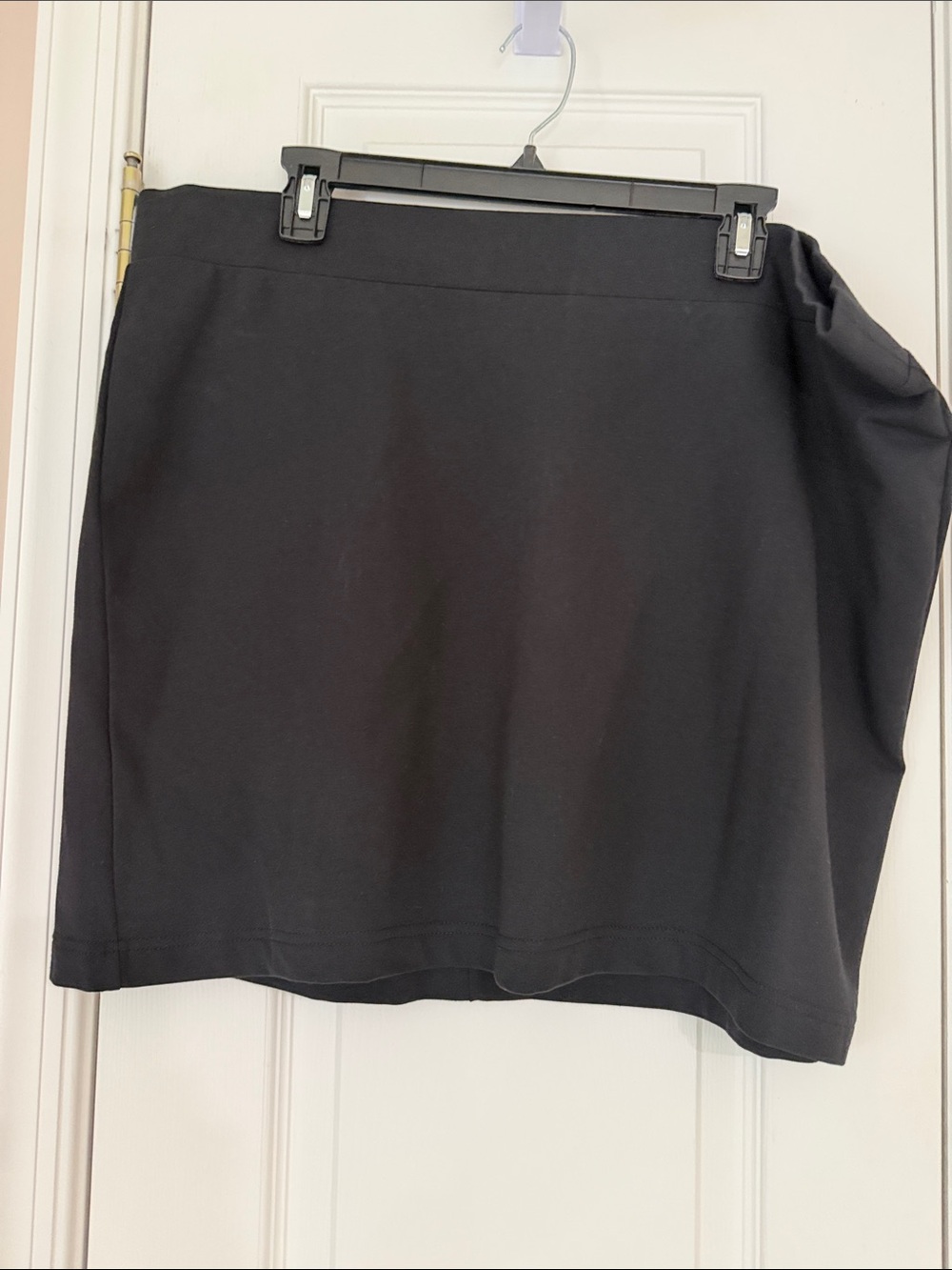Pure Jill Black Stretch Mini Skirt with Smooth Waistband, XL
